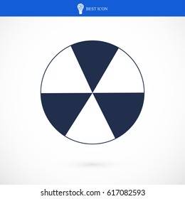 radioactive sign sprayed on metal barrel icon, vector best flat icon, EPS