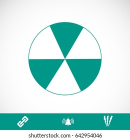 radioactive sign sprayed on metal barrel icon, vector best flat icon, EPS