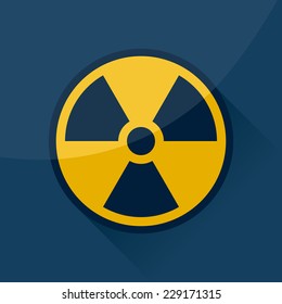 Radioactive sign and symbol, vector design.