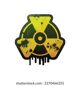 Radioactive sign vector, danger, biohazard
