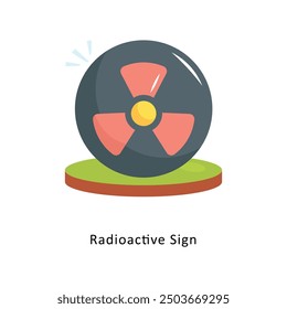 Radioactive Sign Vector Flat Icon Design illustration Symbol on White background EPS 10 File