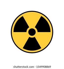 Radioactive sign vector icon isolated on white background