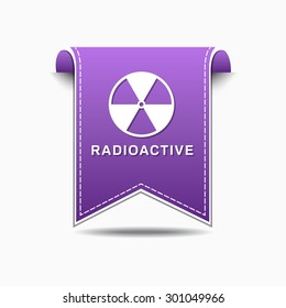 Radioactive Sign Violet Vector Icon Design