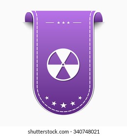 Radioactive Sign Violet Vector Icon Design