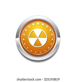 Radioactive Sign Yellow Vector Icon Button
