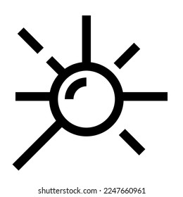 Radioactive source icon line isolated on white background. Black flat thin icon on modern outline style. Linear symbol and editable stroke. Simple and pixel perfect stroke vector illustration