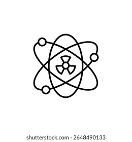 Símbolo Radioativo Com Estrutura Atômica Que Ilustra A Energia Nuclear