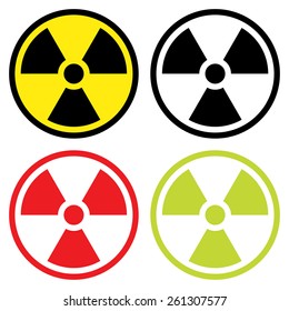 Radioactive symbol in flat design.