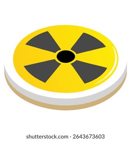 Radioactive symbol graphic design element for science and engineering presentations and educational materials