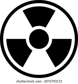 Radioactive symbol icon with flat style. Isolated vector radioactive symbol icon image on a white background.