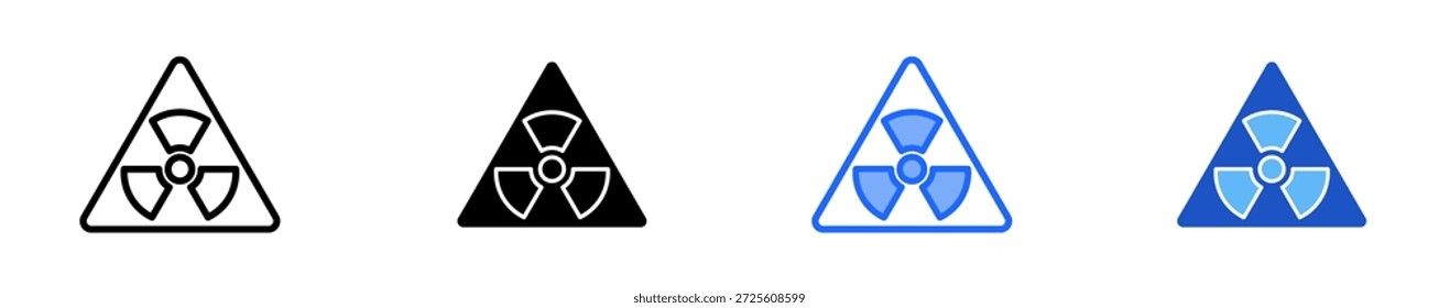 Radioactive Symbol  Icon Set Multiple Style Collection
