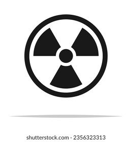 Radioactive symbol icon transparent vector isolated