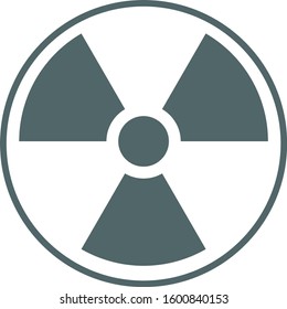 Radioactive symbol. Radioactive icon. Vector illustration