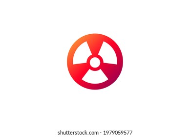 Radioactive symbol icon.  Vector illustration for graphic design, Web, UI, app.