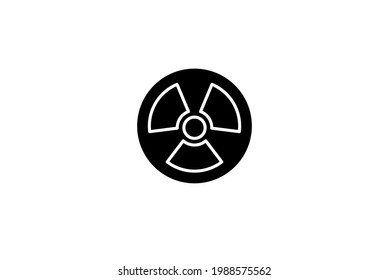 Radioactive symbol icon.  Vector illustration for graphic design, Web, UI, app.