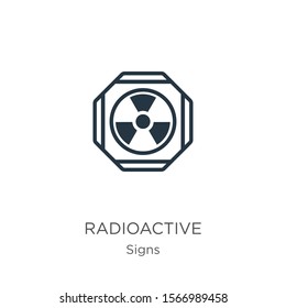 Radioactive symbol icon vector. Trendy flat radioactive symbol icon from signs collection isolated on white background. Vector illustration can be used for web and mobile graphic design, logo, eps10