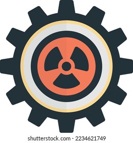 radioactive symbol illustration in minimal style isolated on background
