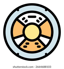 Símbolo radioativo indicativo de alto perigo e potencial contaminação