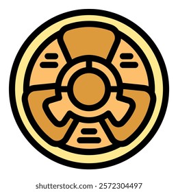 Radioactive symbol indicating potential danger of ionizing radiation and representing the need for caution and safety measures