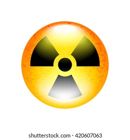 Radioactive symbol isolated on white vector illustration