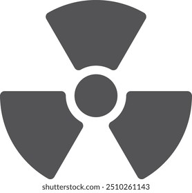 Símbolo radiactivo. Peligro nuclear icono negro