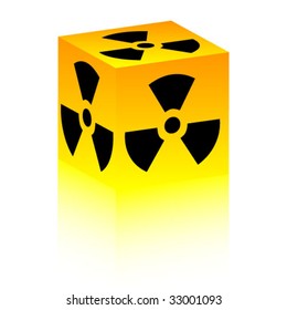 radioactive symbol on box