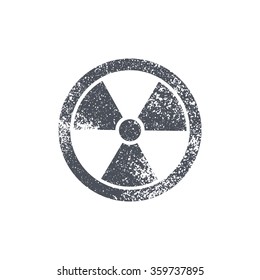 Radioactive symbol on white background. Design element. Vector illustration,eps 10.
