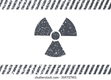 Radioactive symbol on white background. Design element. Vector illustration,eps 10.