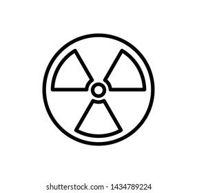 Radioactive symbol ,radiation sign vector icon