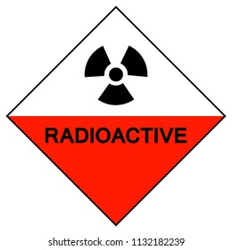 Radioactive Symbol Sign, Vector Illustration, Isolate On White Background, Label .EPS10