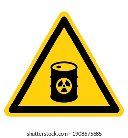 Radioactive Symbol Sign, Vector Illustration, Isolate On White Background Label. EPS10