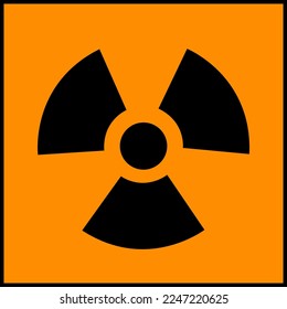Radioactive Symbol Sign, Vector Illustration, Isolate On White Background, Label .EPS10