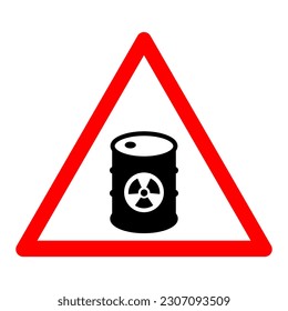 Signo de símbolo radiactivo, Ilustración vectorial, Aislar en la etiqueta de fondo blanco. EPS10