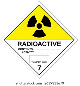 Radioactive Symbol Sign, Vector Illustration, Isolate On White Background, Label .EPS10