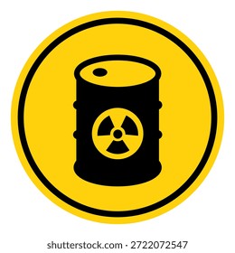 Radioactive Symbol Sign, Vector Illustration, Isolate On White Background Label.EPS10