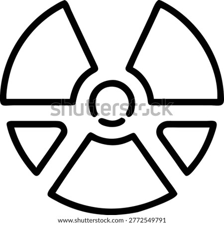 Radioactive symbol warning danger nuclear radiation. Vector illustration danger sign.