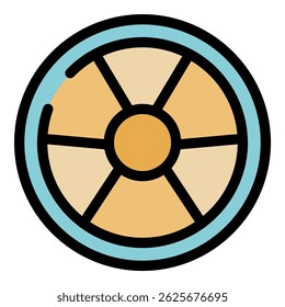 Radioactive symbol warning of potential nuclear contamination, representing danger and the need for caution in handling hazardous materials