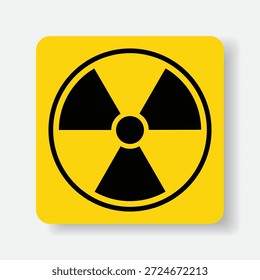 Símbolo radiactivo señal de advertencia Vector EPS