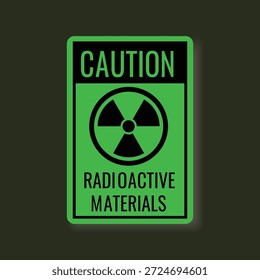 Símbolo radiactivo señal de advertencia Vector EPS