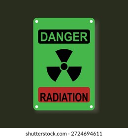 Símbolo radiactivo señal de advertencia Vector EPS
