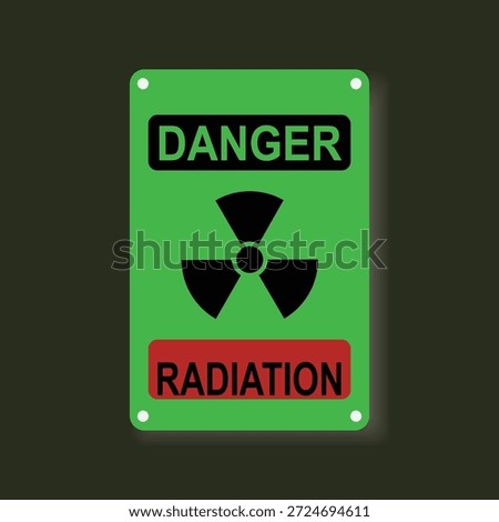 Radioactive symbol warning sign EPS Vector