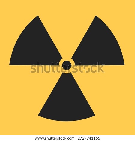 Radioactive Symbol Warning Sign for Radiation Hazard and Nuclear