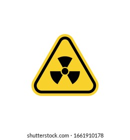 Radioactive with Triangle Icon Vector Design Template
