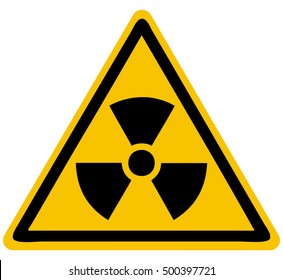 Radioactive Triangle Sign, vector Illustration.