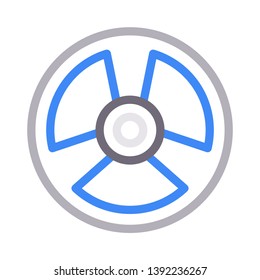 radioactive vector color line icon