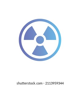 Radioactive vector icon with gradient