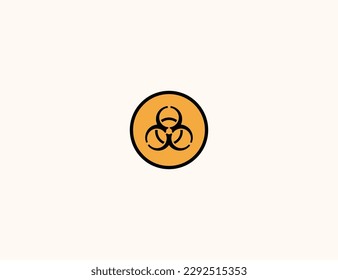 Radioactive vector icon. Isolated Radioactive sign flat illustration - Vector