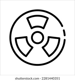 Radioactive vector icon. Nuclear bomb symbol. Danger icon. Linear style sign for mobile concept and web design. vector illustration on white background