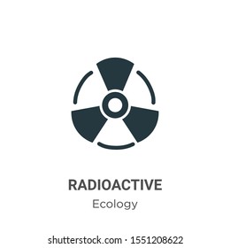 Radioactive vector icon on white background. Flat vector radioactive icon symbol sign from modern ecology collection for mobile concept and web apps design.