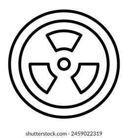 Radioactive Vector Line Icon Design